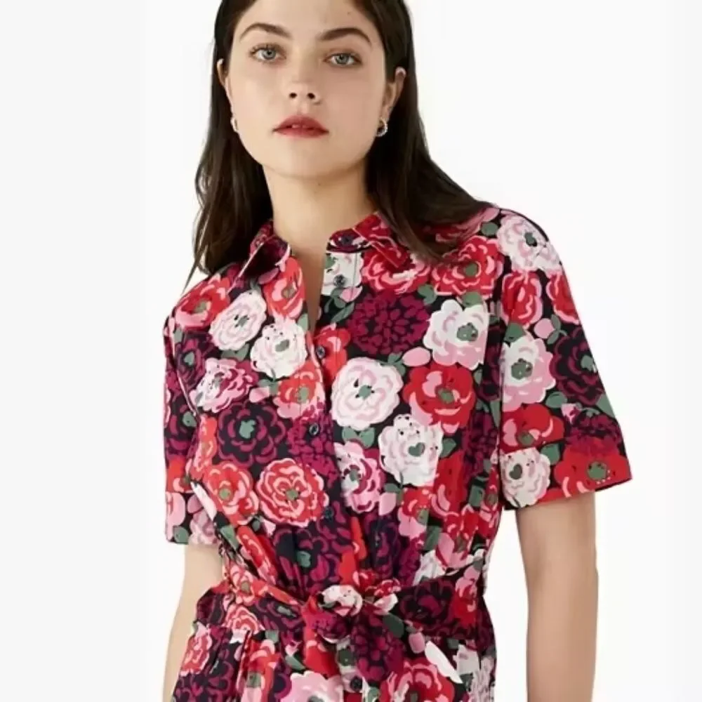 Kate Spade Rosette Bloom Tie Waist Dress